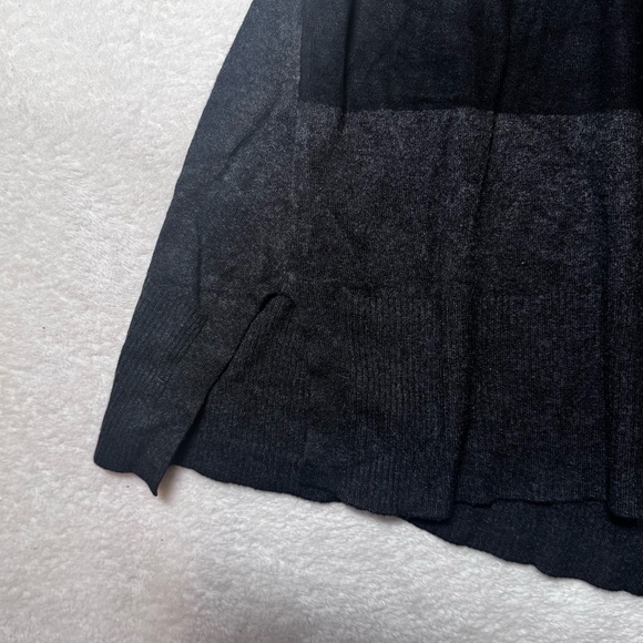 Eileen Fisher Colorblock Knit Oversized Tunic Oversized Knit Sweater L BlackGrey - Picture 5 of 13